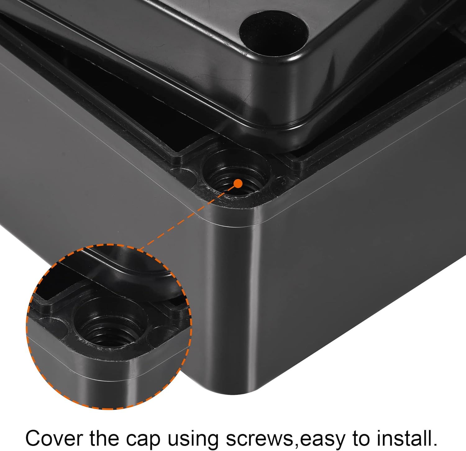 MECCANIXITY Waterproof Junction Box 110x80x70mm ABS for Electrical Project Black