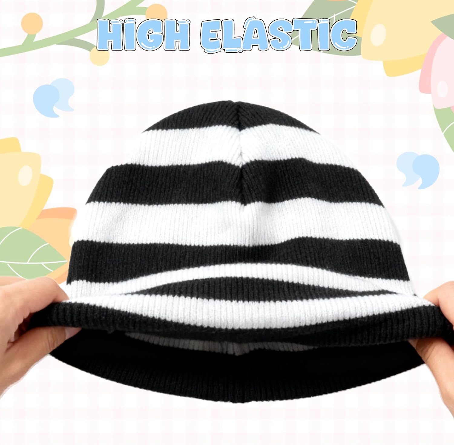 6 Pcs Cotton Baby Hat Soft Stripes Caps Preemie Beanie Warm Cute Newborn Hospital Winter Nursery Hats for Infant Multi - Image 4