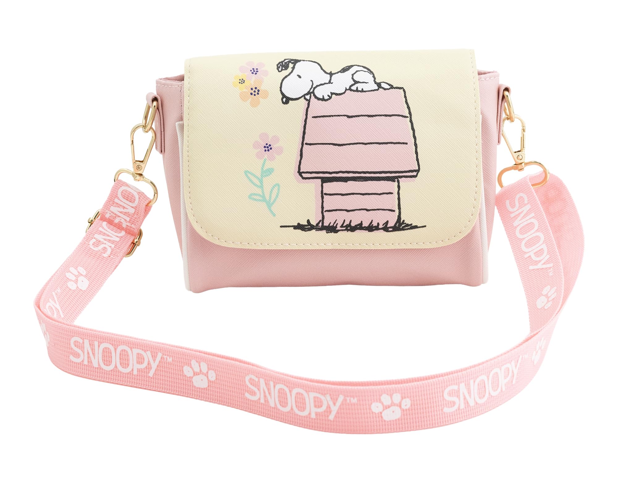Peanuts Snoopy Crossbody Bag for Women | Peanuts Snoopy Mini Flap Purse with Adjustable S…