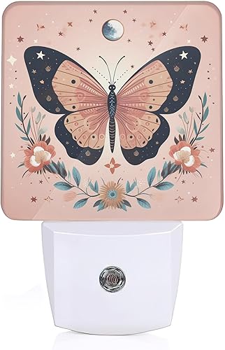 Miniatura 10 de Luz nocturna de arco iris bohemio, luz nocturna enchufable, sensor de atardecer a amanecer, luces nocturnas para escaleras, pasillo, cocina, Arco