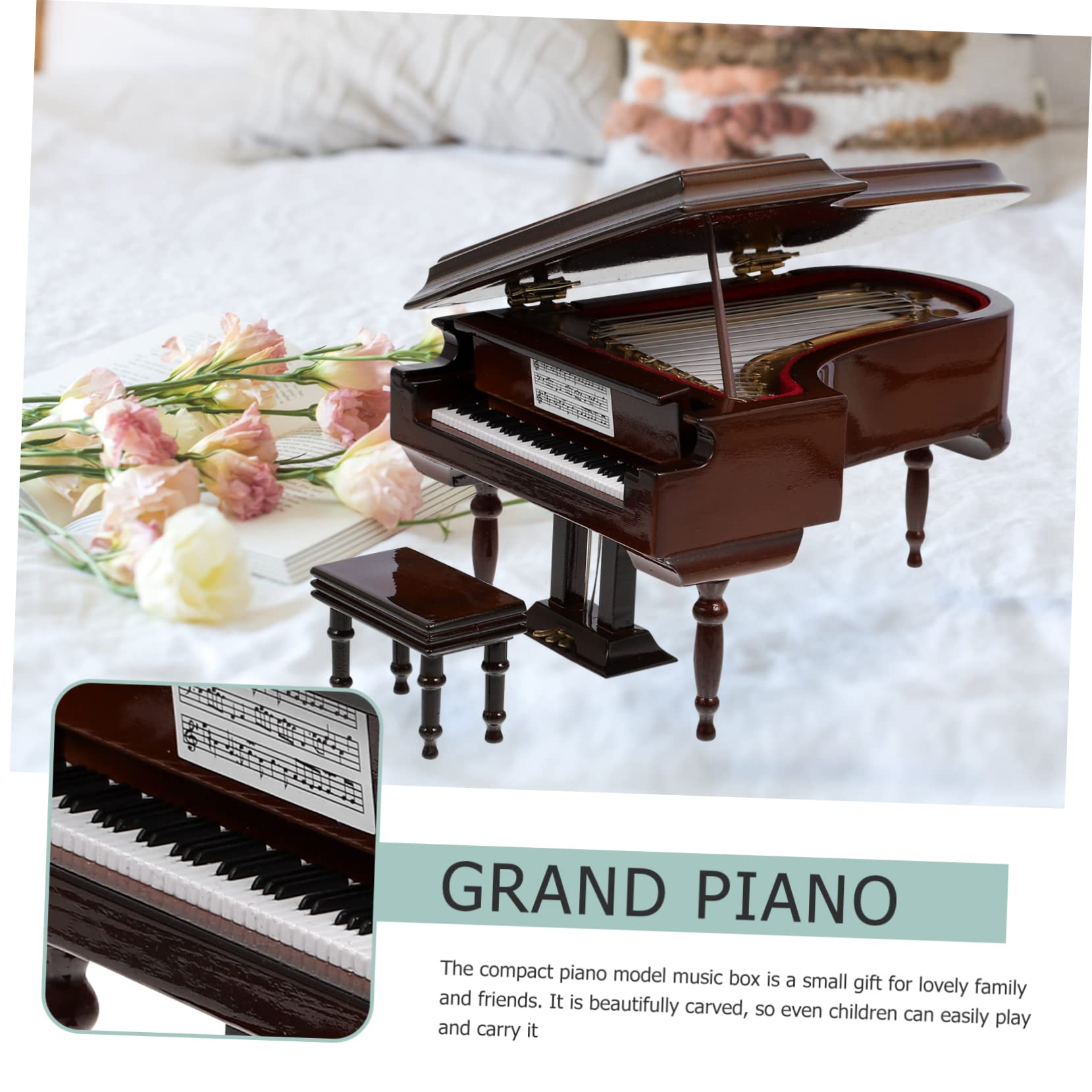 POPETPOP Caja Musical De Instrumento Musical Práctica y Ligera para Regalar y Decorar