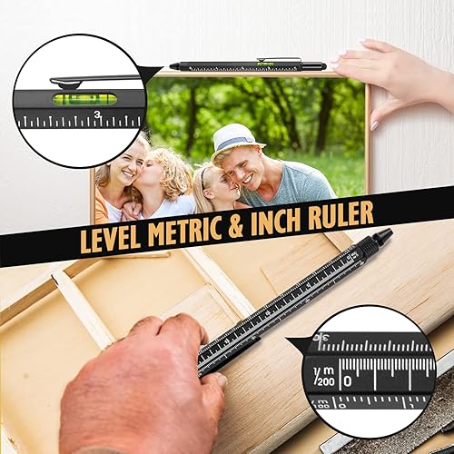 Miniatura 4 de Genial bolígrafo de regalo para hombres, 6 en 1, multiherramienta, bolígrafo tecnológico, herramientas para hombres, regalos personalizados para