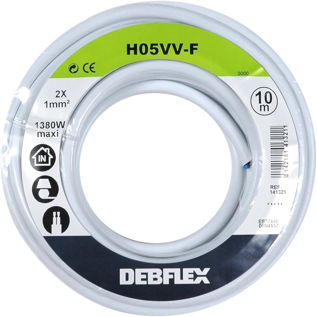 Debflex 141321 Cable Reel HO5VV-F 2 x 1 10 m White