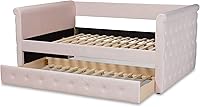 Vista 8 de Baxton Studio Daybeds Full Rosa Claro