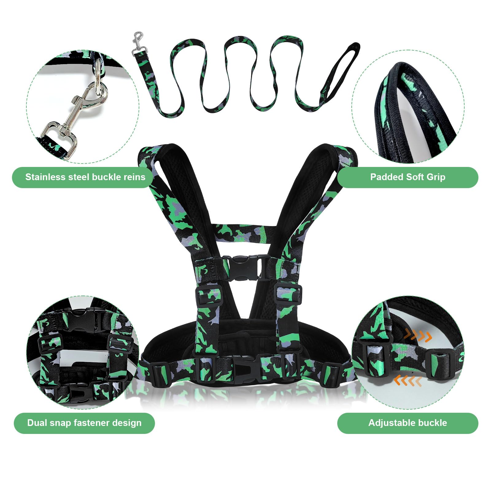 UIQVQIU Child Safety Walking Harness & Reins, Adjustable Harness with Leash for Children Playing Parent-Child Activities - Image 4