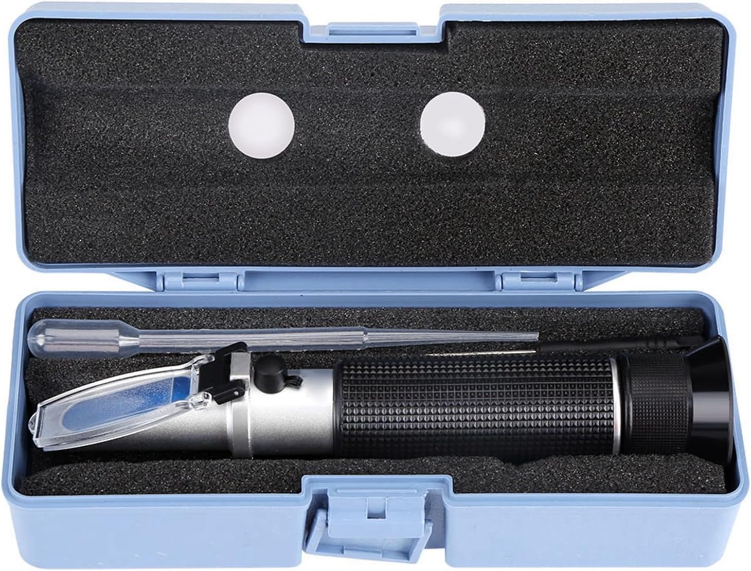 Professional Handheld Alcohol Refractometer 0-80% - Automatic Temperature Compensation (ATC) Meter for Liquor, Wine, Moonshine, Kombucha & Home Brew Testing with Full Accessory Kit