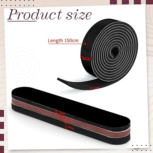 Vista 30 de Outus 23 piezas de cinta reductora de tamaño de sombrero, inserto de espuma reductora de espuma, rollo autoadhesivo (blanco + negro)