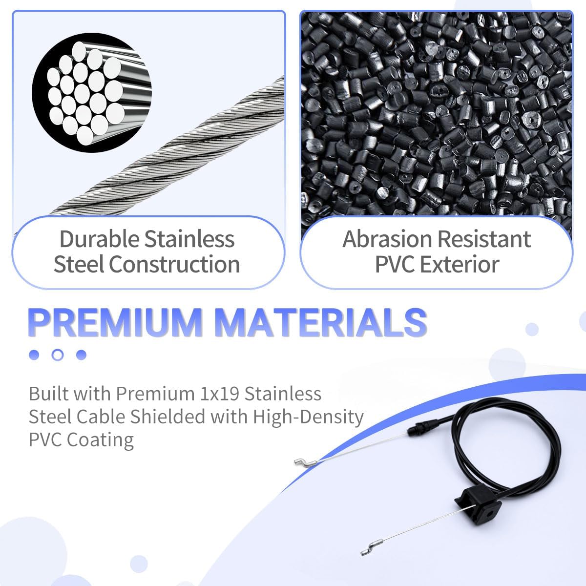 133-8109 Brake Cable Fit for Toro 22" 20339, 20377, 20378, 20954, 20959, 21378, 21761 Walk-Behind Mowers