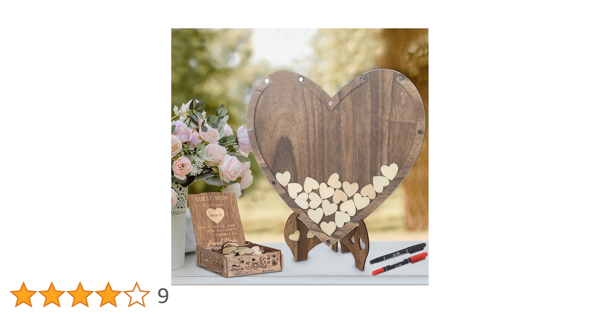 Amazon | ウェディングドロップス ハート型 ゲストブック 結婚式