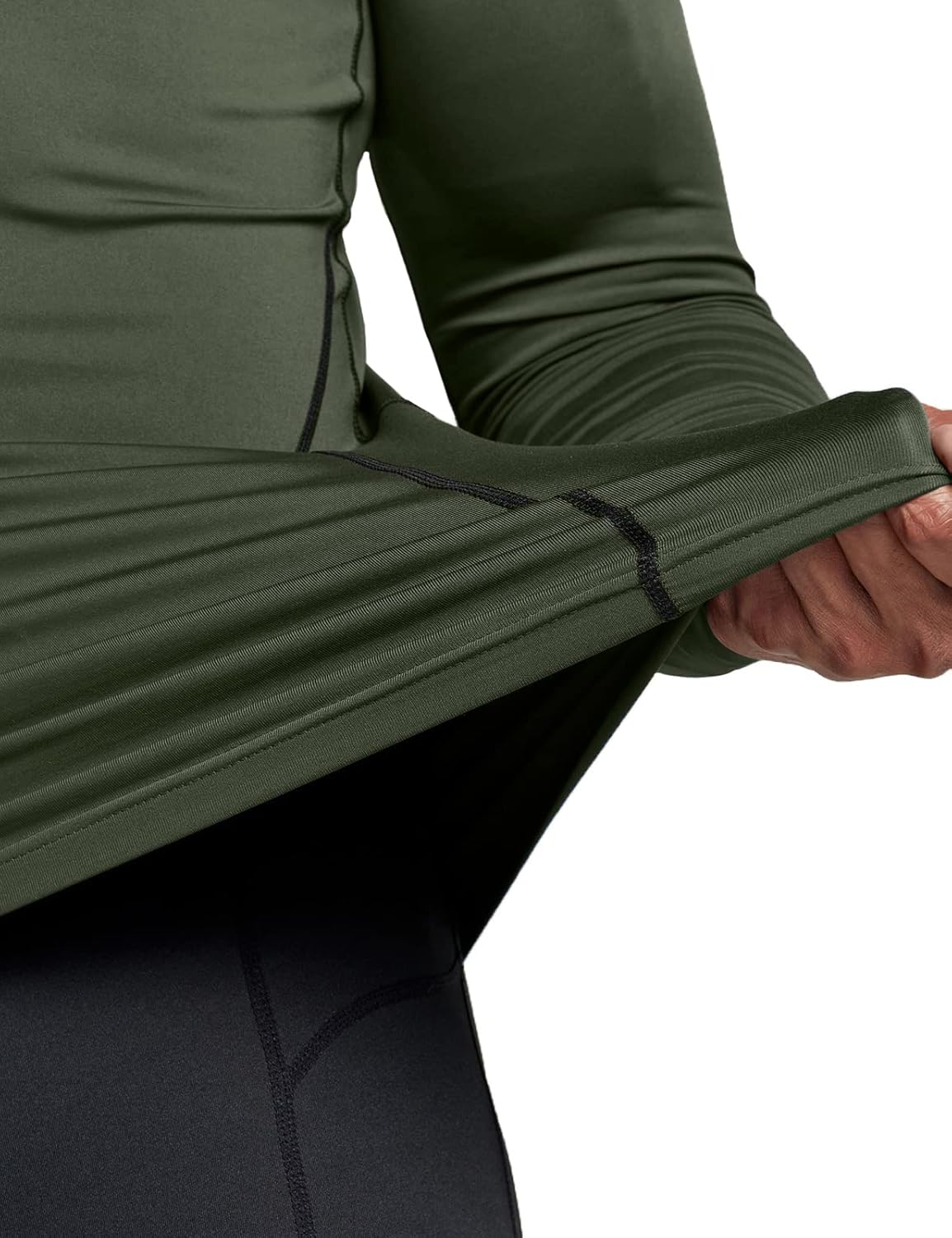 TSLA Men's Thermal Long Sleeve Compression Shirts, Athletic Base Layer Top, Winter Gear Running T-Shirt - Image 7