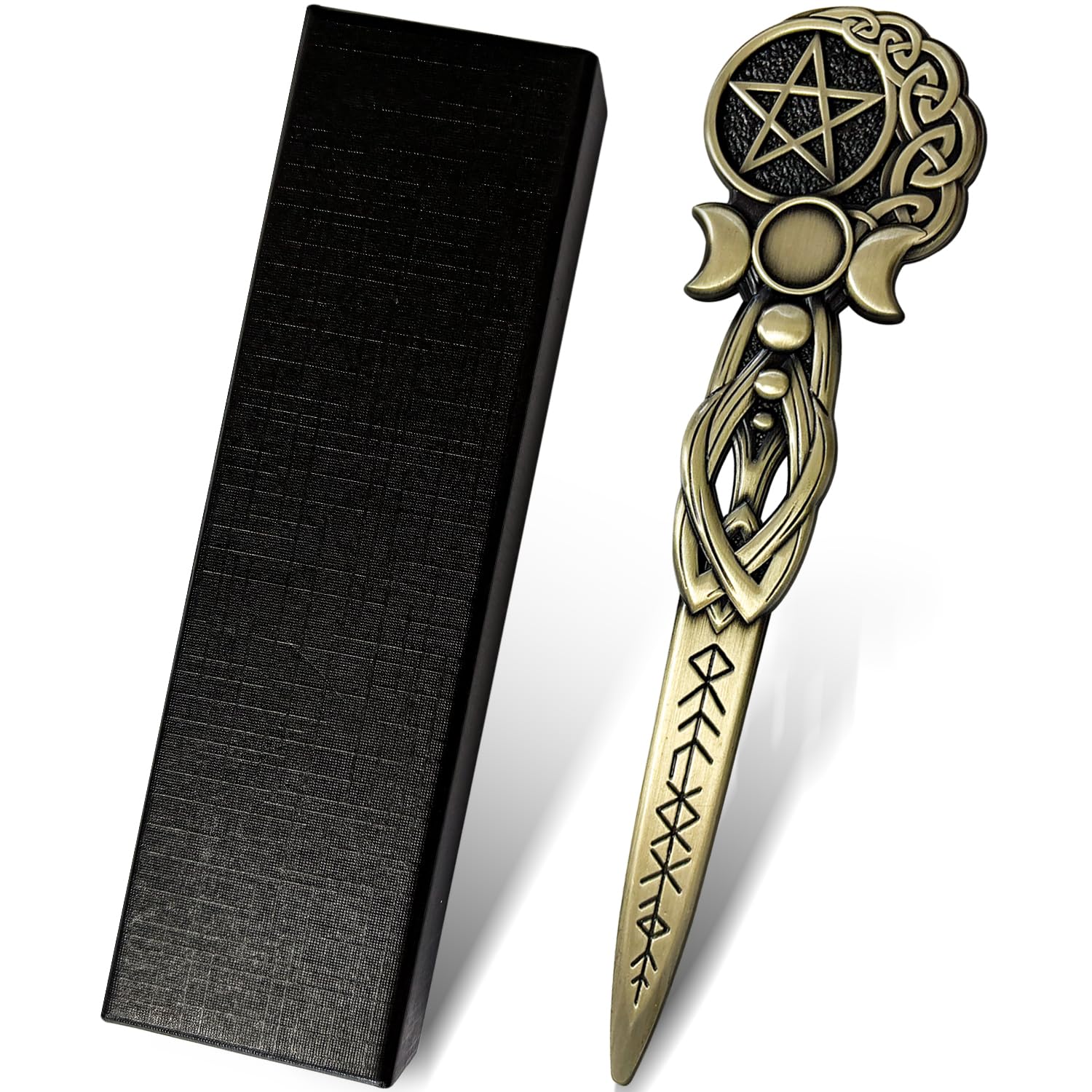Metall-Brieföffner, Triplemoon Vintage-Brieföffner, 15,5 cm langer, eleganter Brieföffner für Frauen, Brieföffner für das Homeoffice (goldfarben)