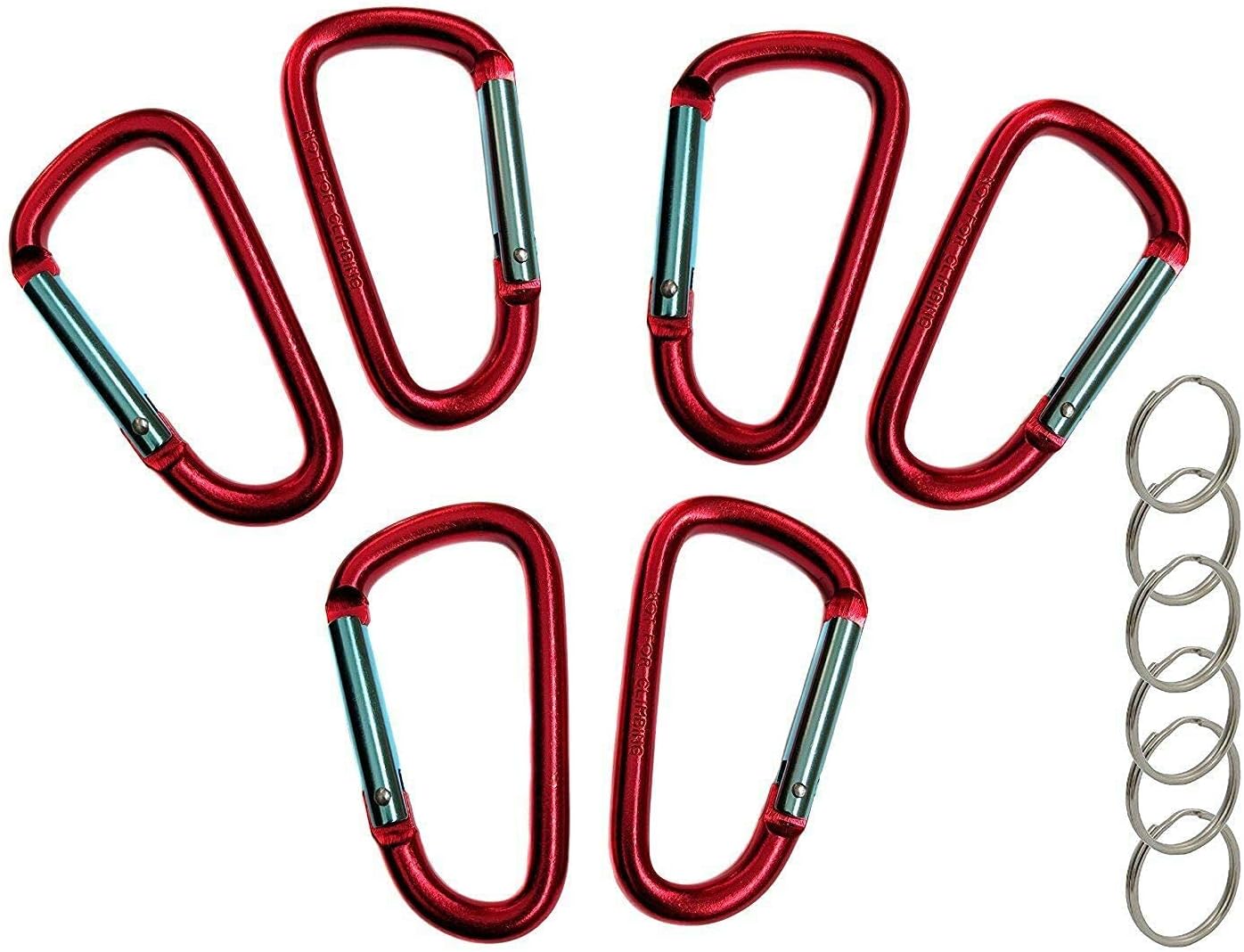 3" Aluminum Carabiner D-Ring Keychain Key Ring Spring Loaded Key Chain Clip Snap Hook