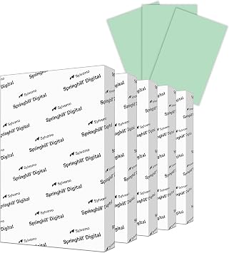 Springhill 11 x 17 Green Copy Paper, 24lb Bond/60lb Text, 89gsm, 2,500 Sheets 5 Ream Colored Printer Paper with Smooth Finish Versatile and Flexible Computer Paper 024062C