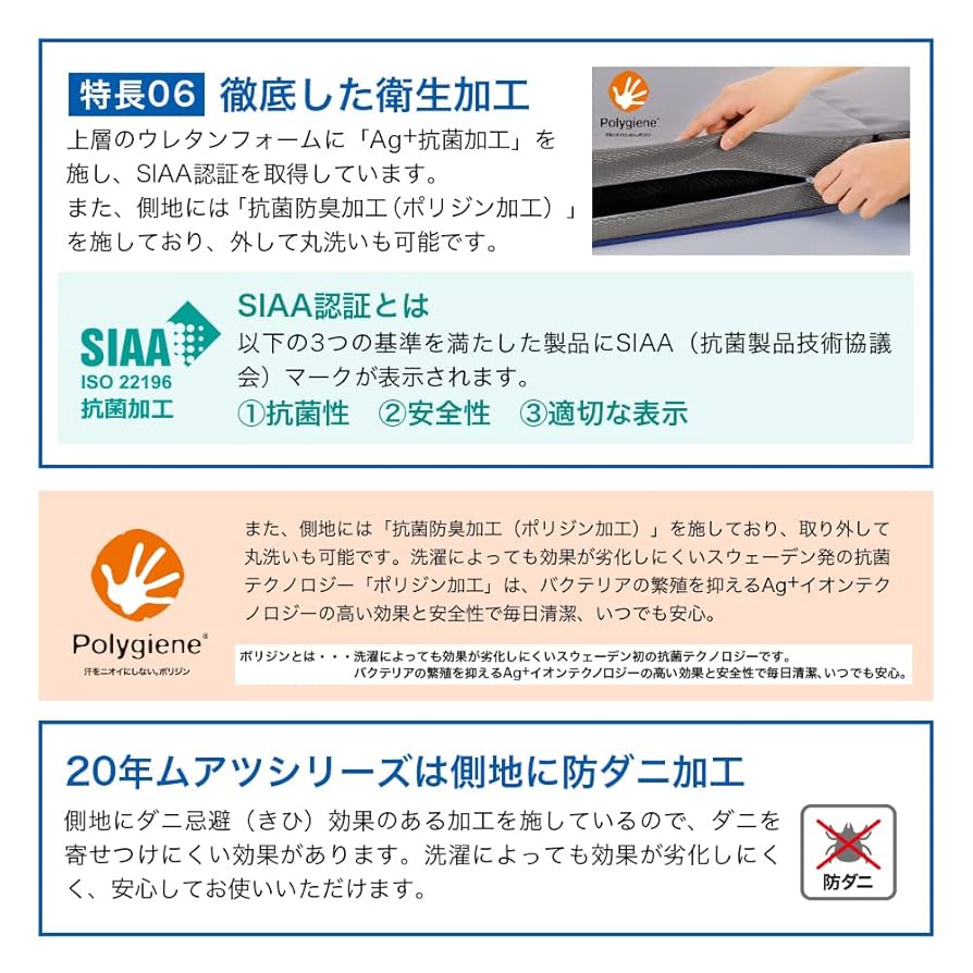 【ほぼ新品！】20年ムアツマットレス/シングル/レギュラー/三つ折り/3層構造 ほぼ新品！】20年ムアツマットレス/シングル/レギュラー/三