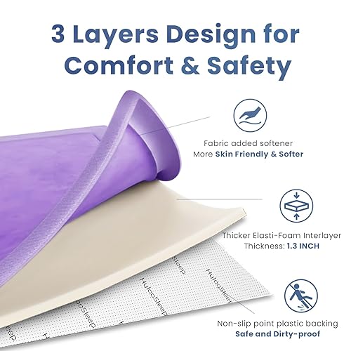 Miniatura 209 de Tapete de juego para bebé, tapete de espuma viscoelástica de 1.3 pulgadas de grosor, terciopelo coral suave, antideslizante, extragrande, tapete