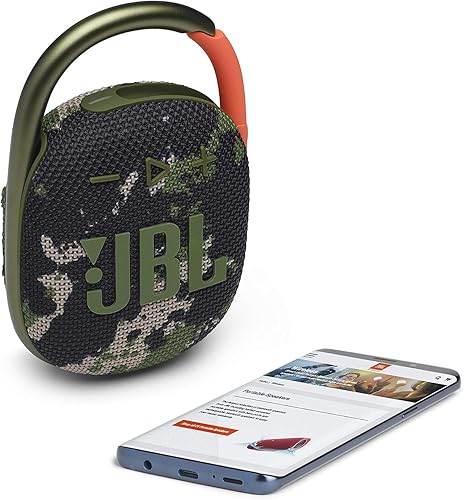 Miniatura 6 de JBL Altavoz Bluetooth portátil Clip 4, impermeable y resistente al polvo IP67, mini altavoz Bluetooth para viajes, exteriores y hogar, (cuadrado),
