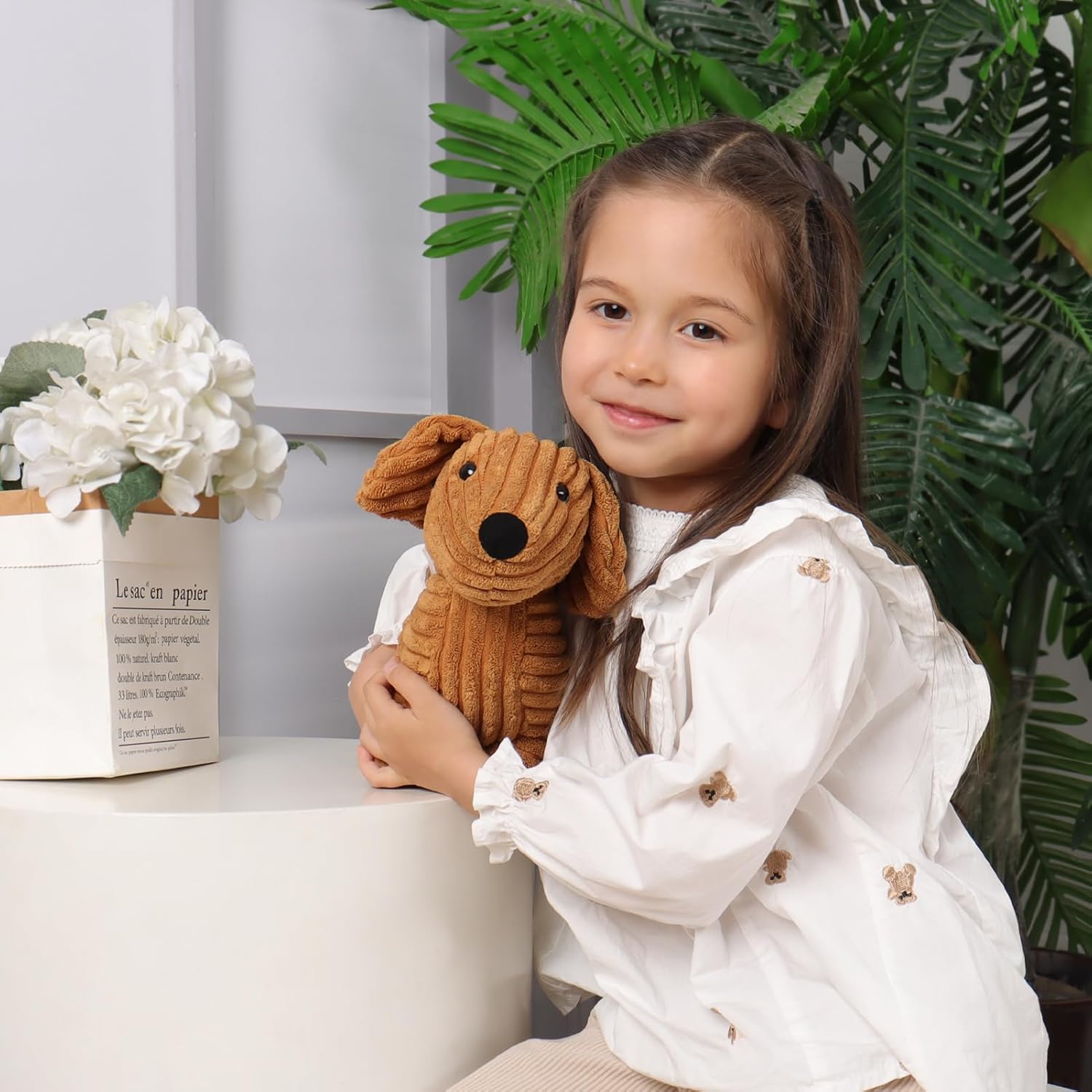 Apricot Lamb Henry Dachshund Stuffed Animals for Kids, Soft Cute Plush Toys for Baby Girl and Boy, 10.6 Inches