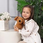 Apricot Lamb Toys Chien en peluche Clare Dachshund Soft Stuffed Animal Kids 13.5"