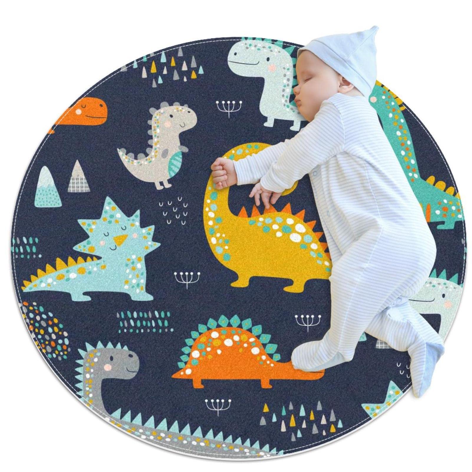 Alfombra infantil antideslizante de dinosaurios para evitar golpes en cuartos de juego