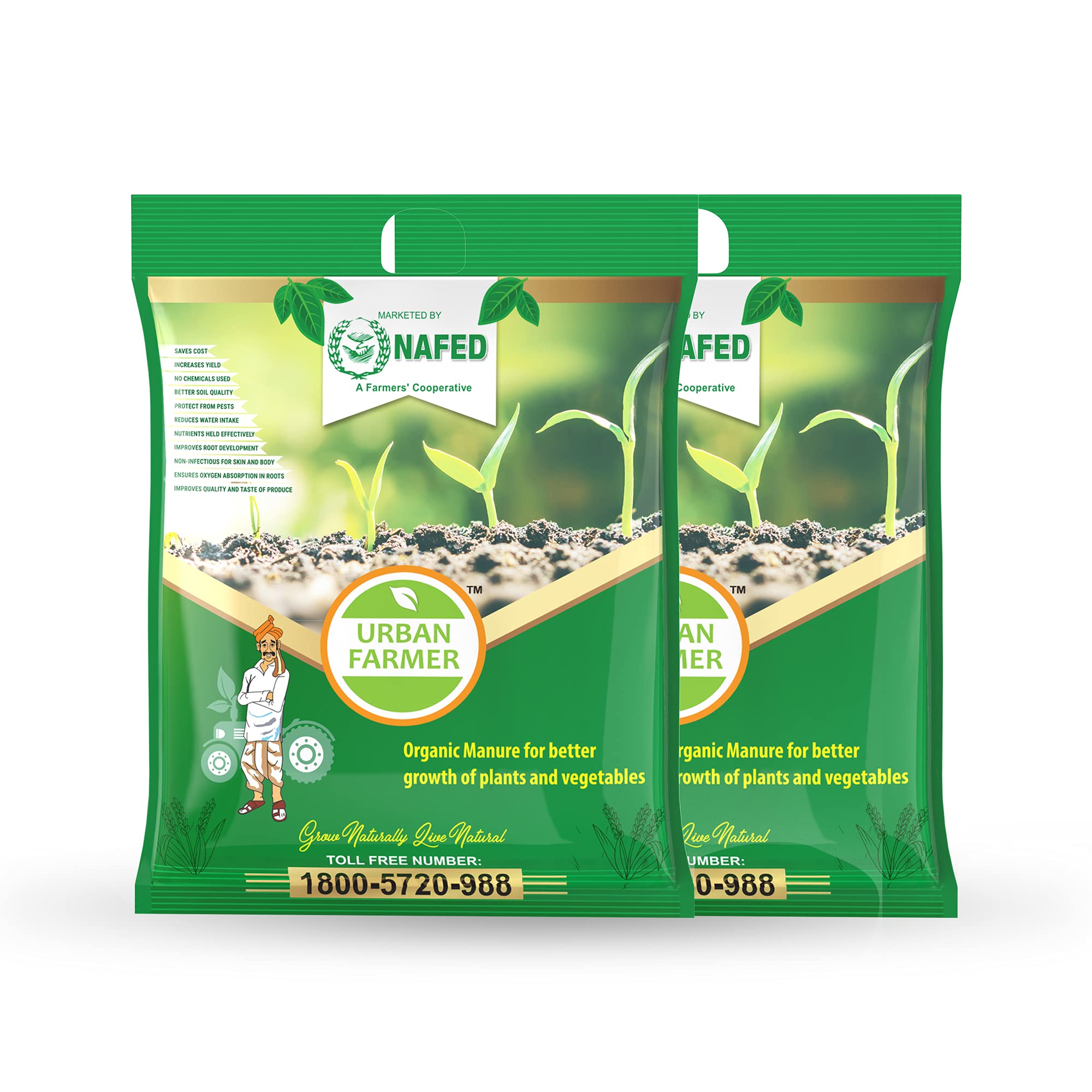 URBAN FARMER™NAFED Certified Organic & Natural Manure for Plants & Vegetables for Indoor, Outdoor & Home Gardens, Immunity & Growth booster for all Plants (B09CQ7THBK) Amazon Price History, Amazon Price Tracker