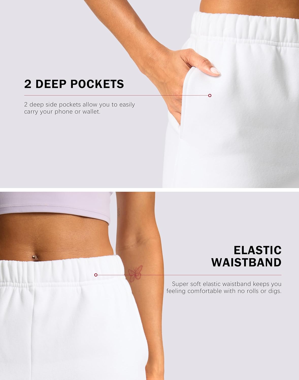 Soothfeel Women's Sweat Shorts with Pockets High Waisted Comfy Athletic Lounge Cotton Shorts for Women Casual Summer - Image 6