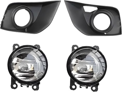 1 Pair Car Front Bumper Fog Lights Compatible With Mitsubishi ASX RVR Outlander Sport 2016-2019 OEM Style Replacement Fog Lamp Kit