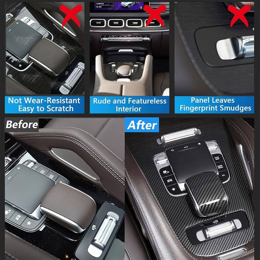 カーボンファイバー 車内パーツ 並行輸入品】カーボンファイバーミラーシートトリムカバー