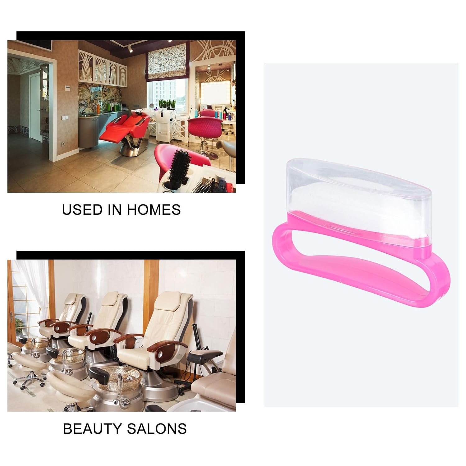 3pcs Pink Nail Care Buffer Tool for Polishing and Shaping Edges | Abs Plastic, Portable Lightweight Build, Salon Travel Use, Professional Personal Use