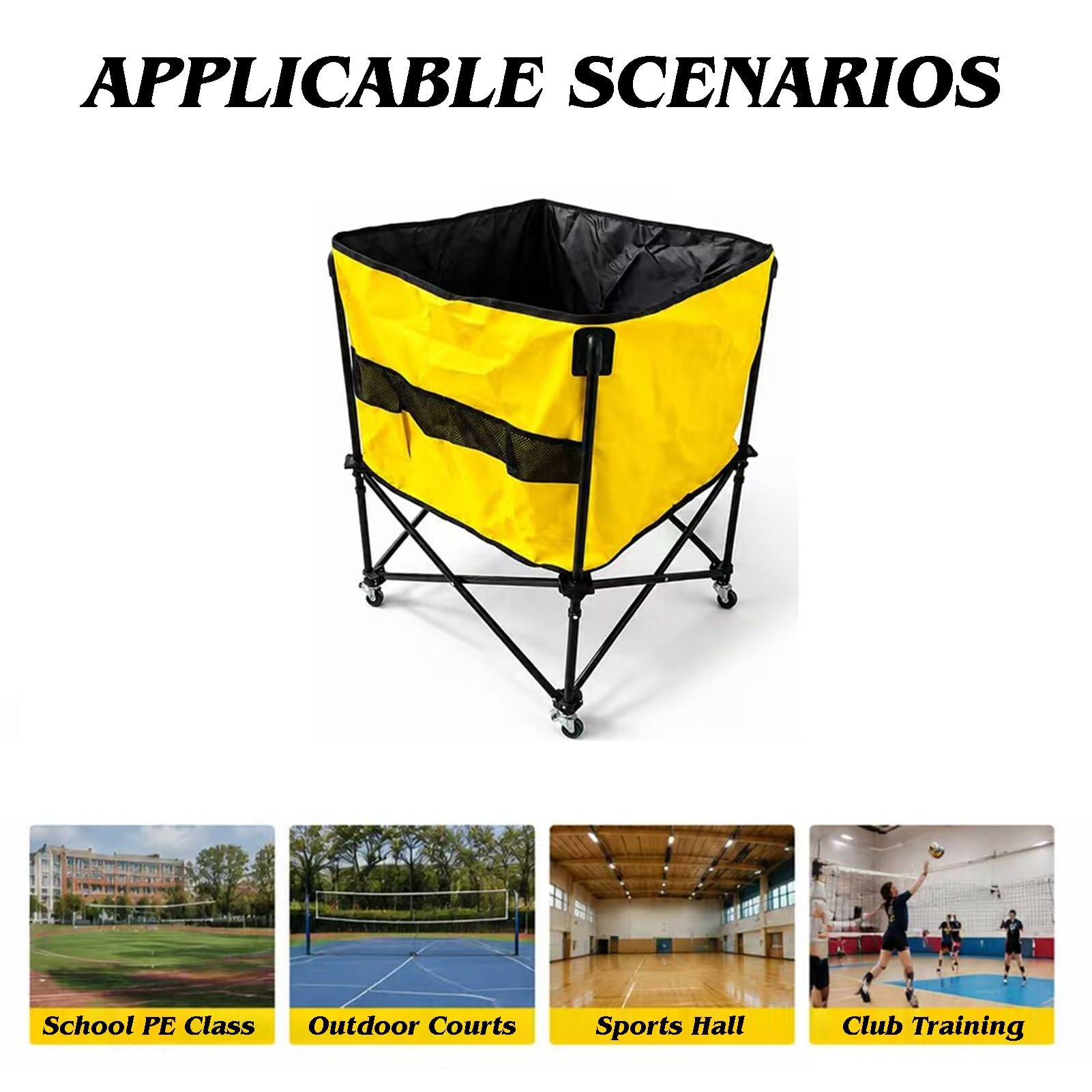Genérico Tolva Plegable For Pelotas De Tenis, Cesta Béisbol