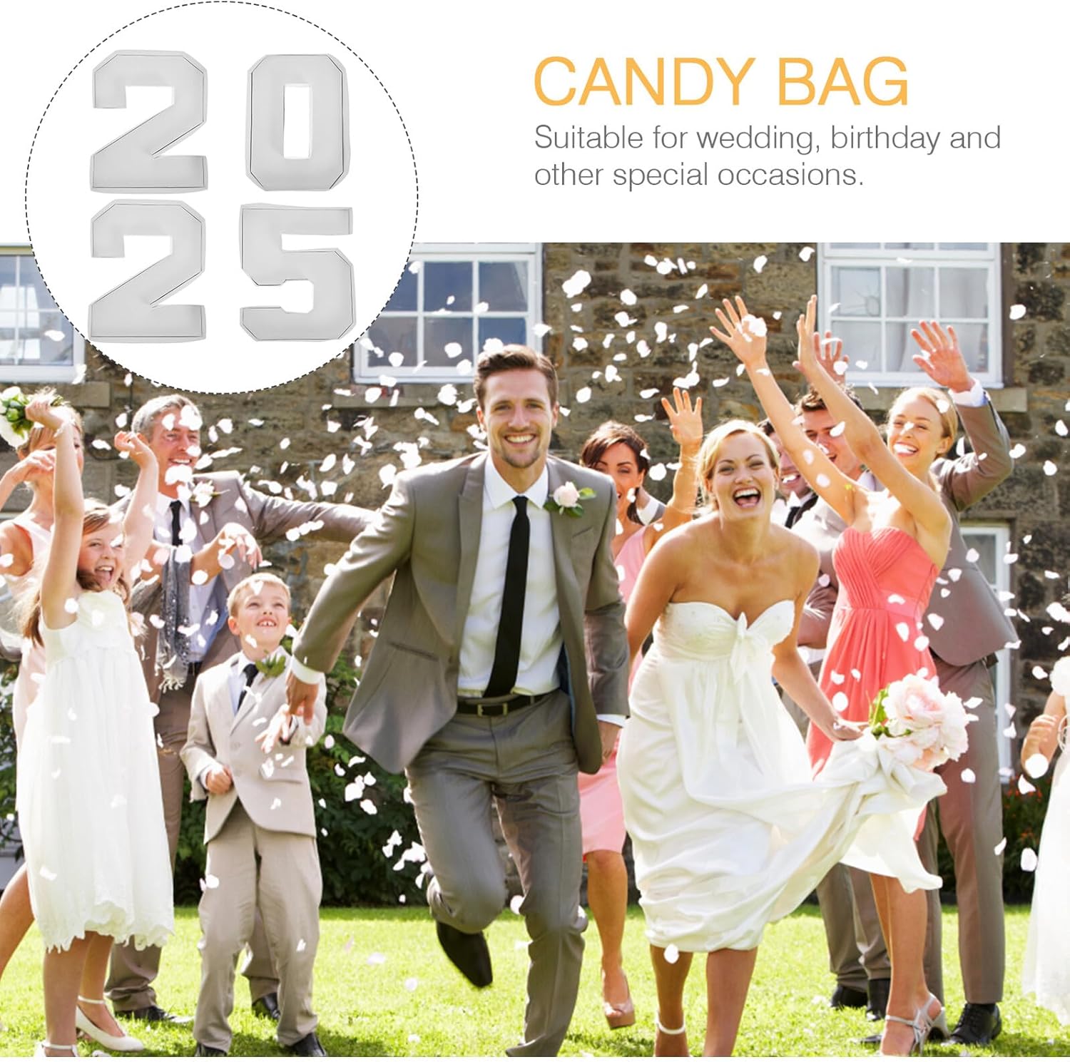 POPETPOP 4pcs Number Shaped Paper Candy Boxes White Cardboard Party Decorations Birthday Sweets Holder Fillable Tray for Party Supplies