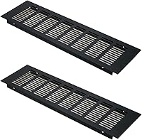 Vista 10 de Geesatis Cubiertas de ventilación para piso, gabinete, pared, techo – Rejilla de aluminio resistente a la oxidación con tornillos, paquete de 2