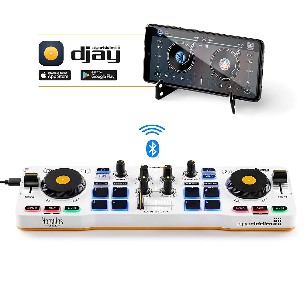 HERCULES DJCONTROL MIX　a40 Hercules DJControl Mix - Bluetooth Wireless DJ Controller