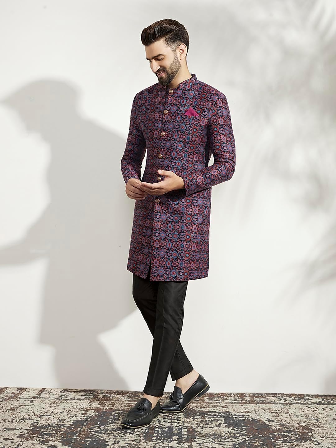 KISAH Men's Sherwani Set - Traditional Indian Ethnic Wear for Men - Ideal for Weddings, Festivals & Celebrations - Image 7