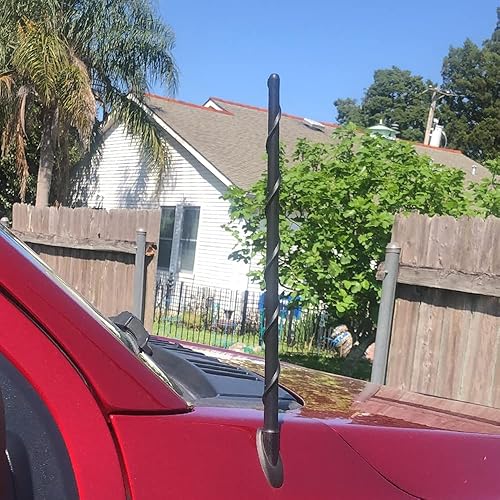 Miniatura 4 de KSaAuto Antena de 13 pulgadas para Dodge RAM Ford F150 F250 F350 Bronco Accesorios Replcement Antena Pickup Truck Antena corta para FM AM Rdiao