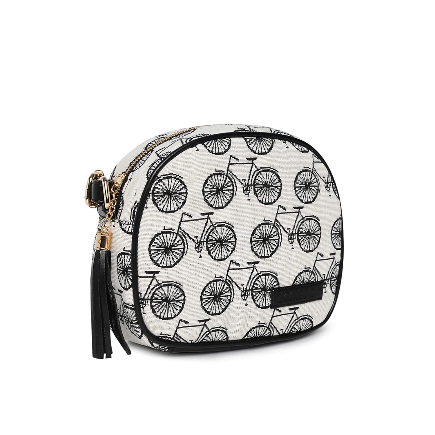 KLEIO Jacquard Spacious Sling Bag for Women (Olive Green) with Polyester Lining | Crossbody Bag for Girls with Adjustable Shoulder Strap | Suitable for Travel & Everyday Use (B0987JJZSS) Amazon Price History, Amazon Price Tracker