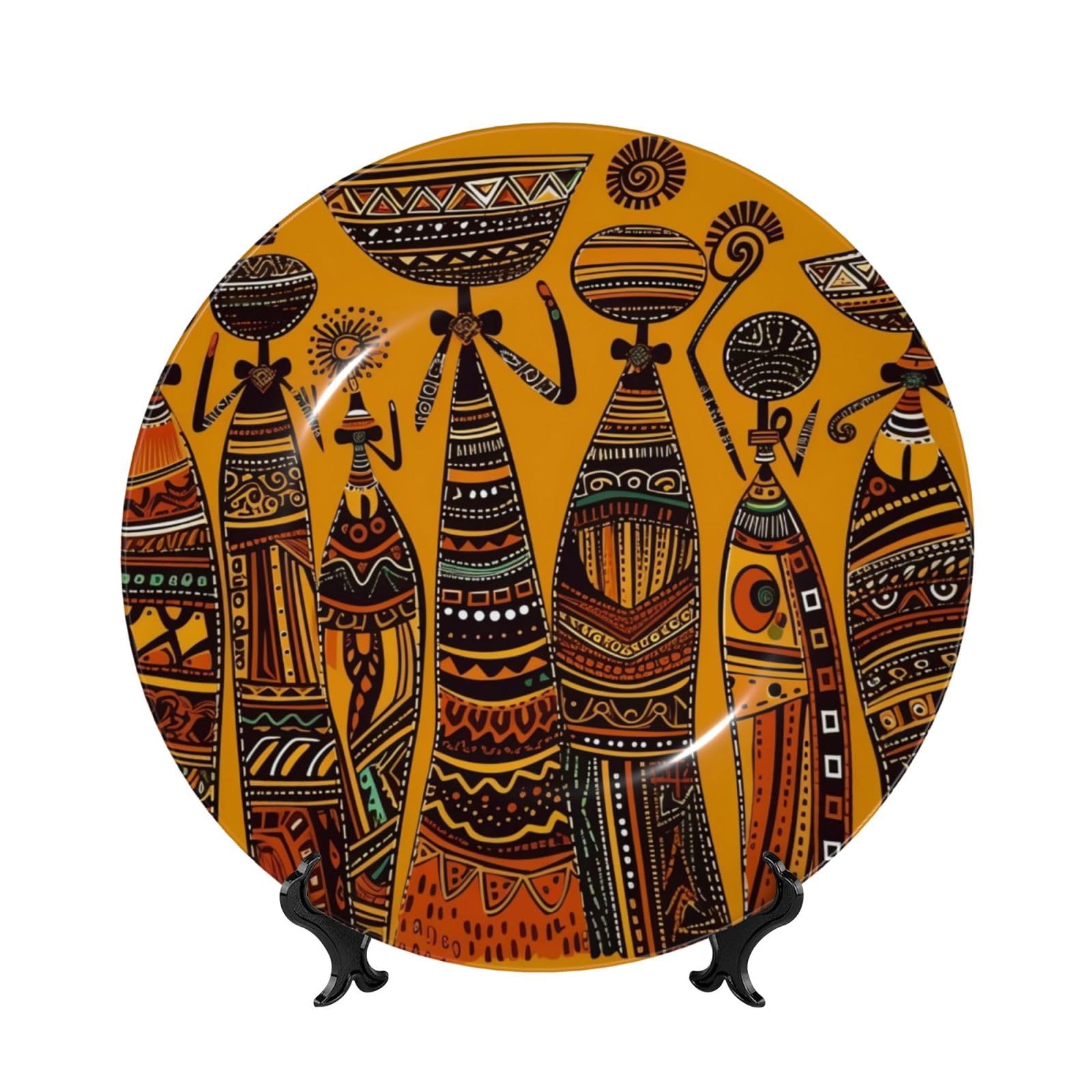 Assiette décorative porcelaine anglaise 25 cm céramique africaine