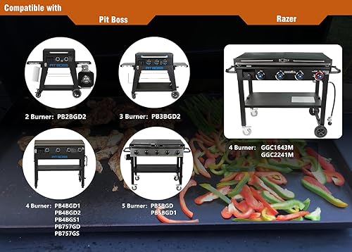 Miniatura 6 de Revestimientos para tazas de grasa para parrilla Pit Boss, forros de bandeja de goteo para barbacoa compatibles con Blue Rhino Razor 4 quemadores de