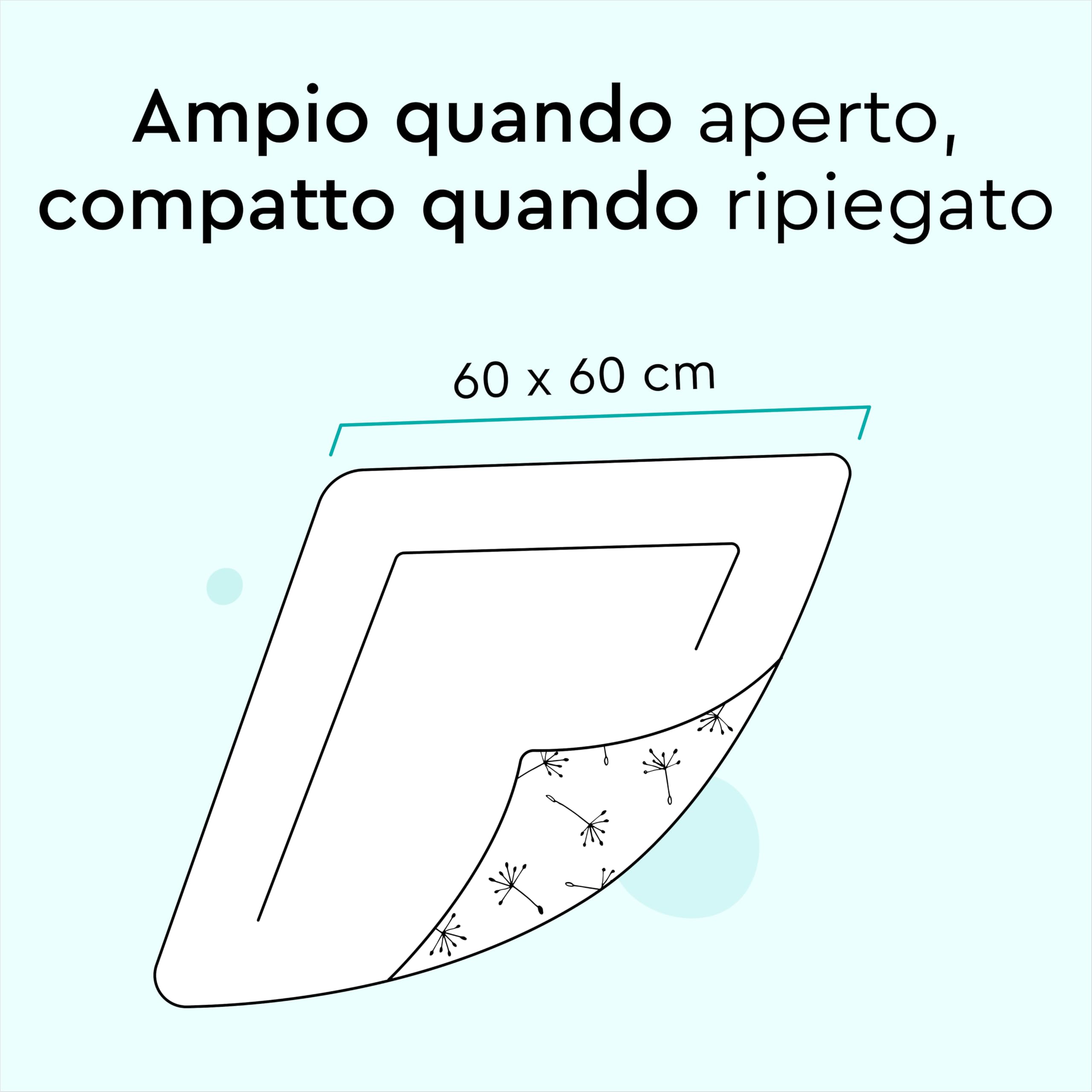 LILLYDOO Teli cambio 60x60 cm 50 pezzi senza profumi pelli sensibili dermatologicamente testati