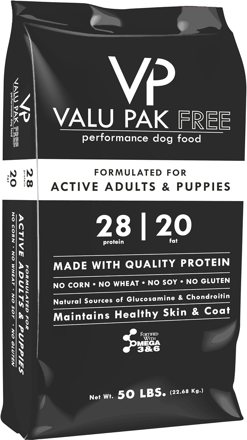 Valu-Pak Free 28-20 Dog Food | Black Bag | 50 lb