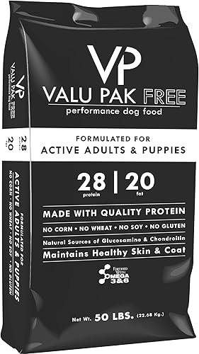 Miniatura 4 de Valu-Pak Alimento para perros gratis 28-20 Bolsa negra 50 lb