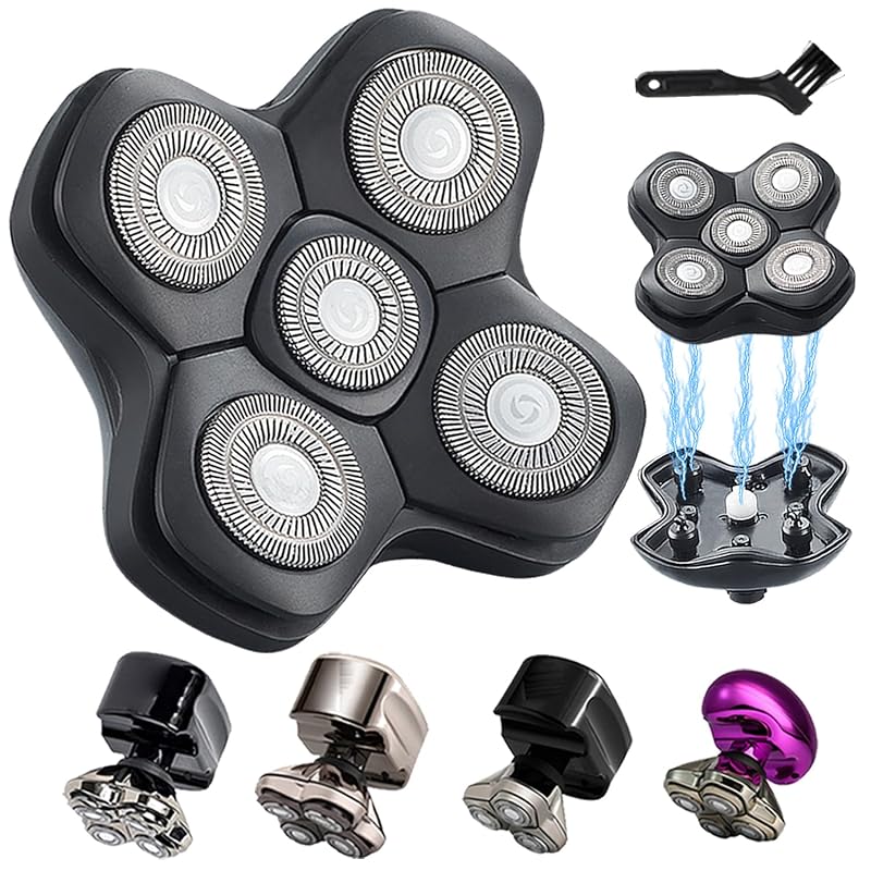 Cabeça de reposição 5D magnética SEKINININT para barbeadores elétricos Skull Shaver Pitbull Platinum Pro Butterfly Kiss e Palm SK5