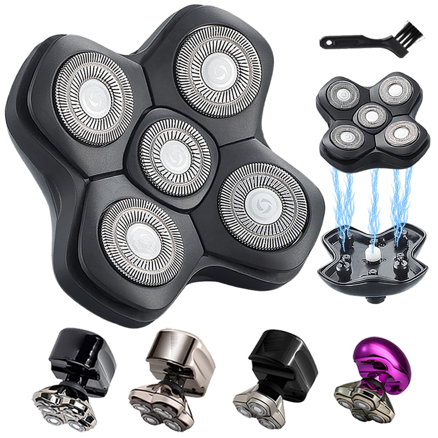 Cabezales de repuesto para afeitadora Skull Shaver Pitbull Platinum Pro Butterfly Kiss y Palm Hypo-Allergenic Electric Razors SK5