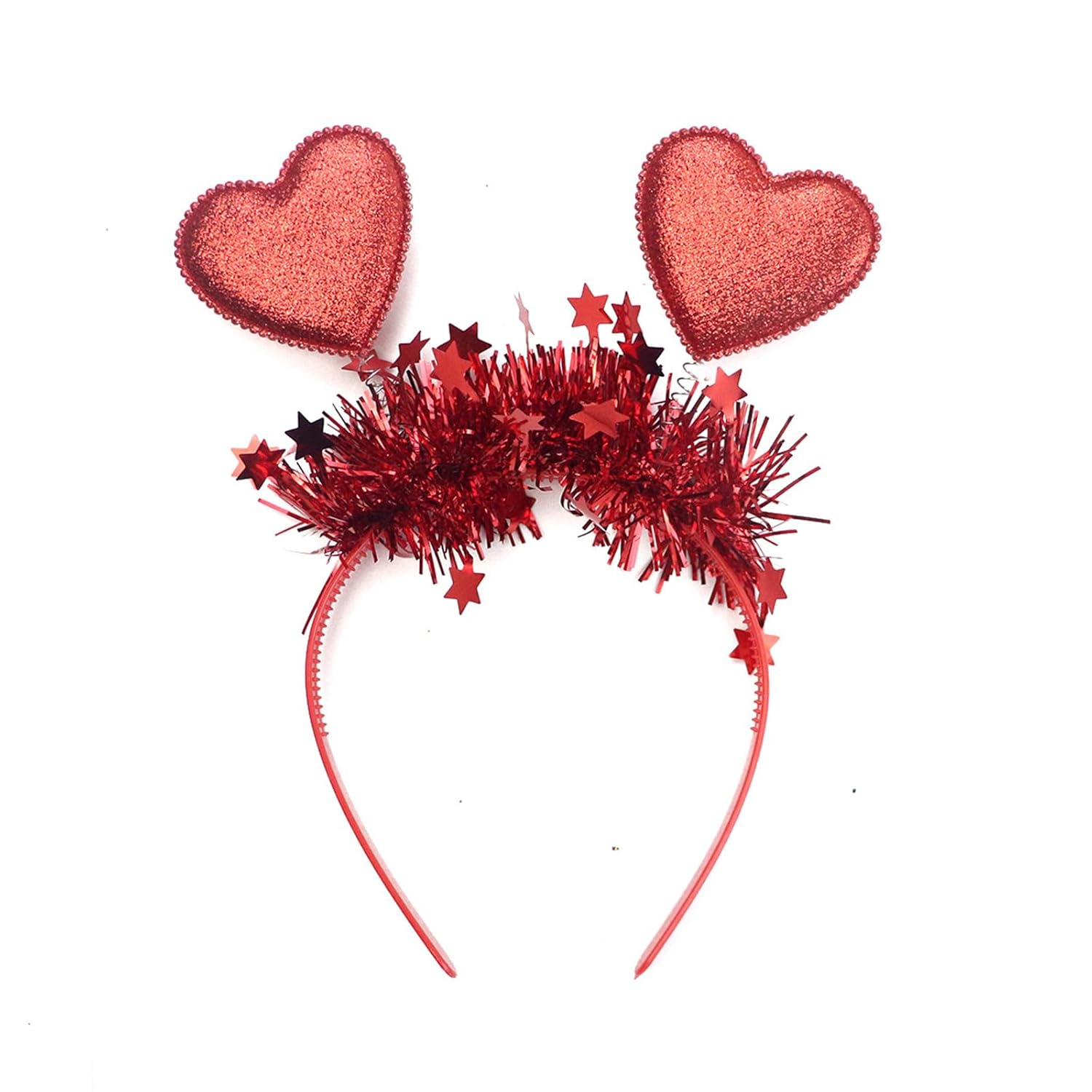 Red Heart Headband Valentine Headbands Glitter Heart Hair Band Wedding Holiday Party Props Hair Accessories for Women