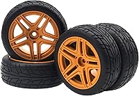 Vista 8 de OD2.75 pulgadas, llantas de cubo hexagonal de 0.47 pulgadas, llantas de nailon y goma compatibles con HSP Tamiya HPI, Kyosho Traxxas WLtoys 1/10