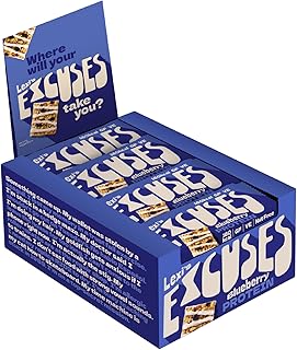 Lexi's® Plant-Based Protein Crispy Bar | Vegan & Gluten Free | Low Calorie Healthy Snack | Dairy Free, Nut Free, No Sweeteners | Blueberry (12 x 40g)