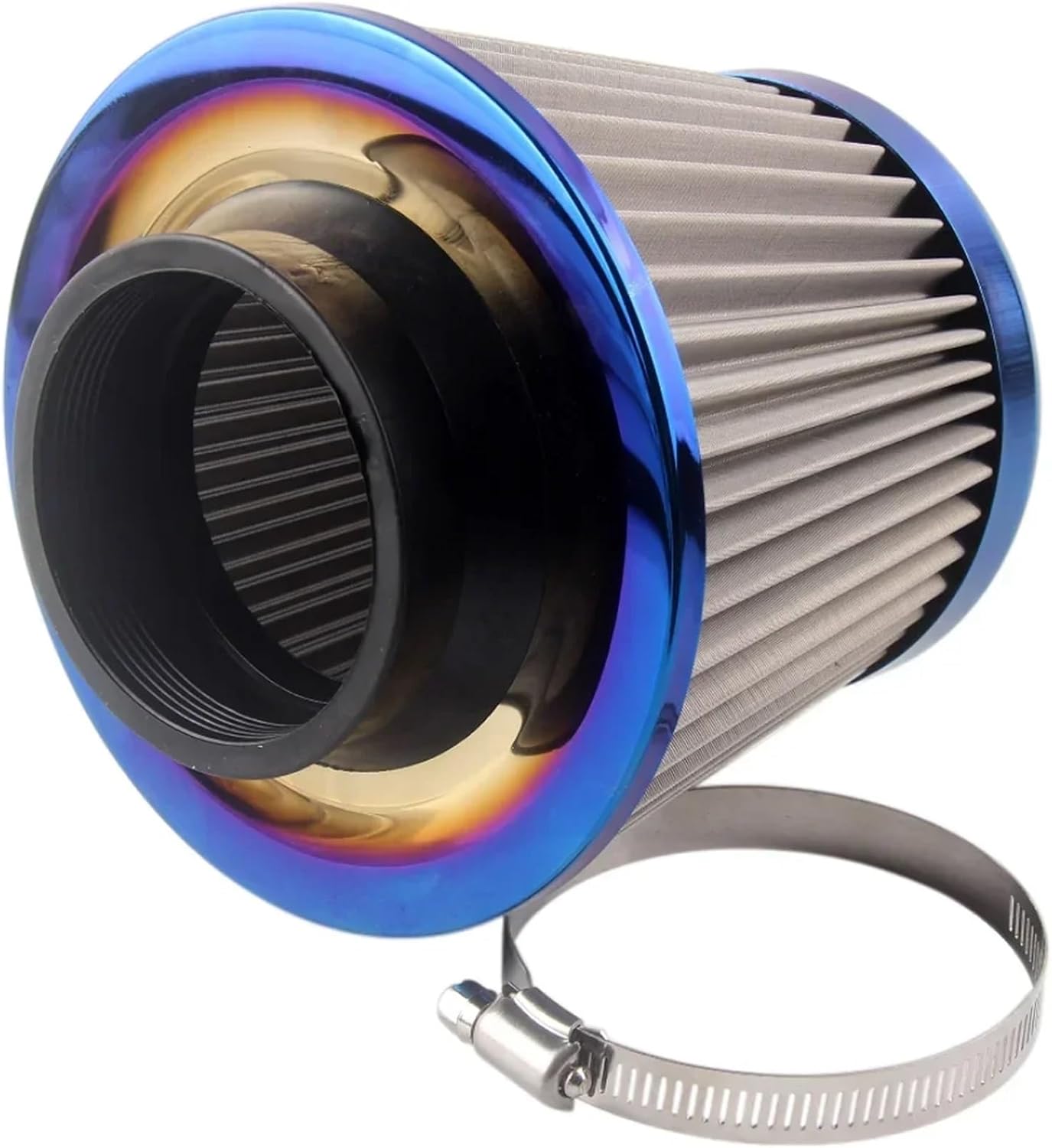 Universal Stainless Steel Auto Air Intake System High Flow Cone Cold Air Filter 60MM 65MM 70MM 75MM AF07(75mm)