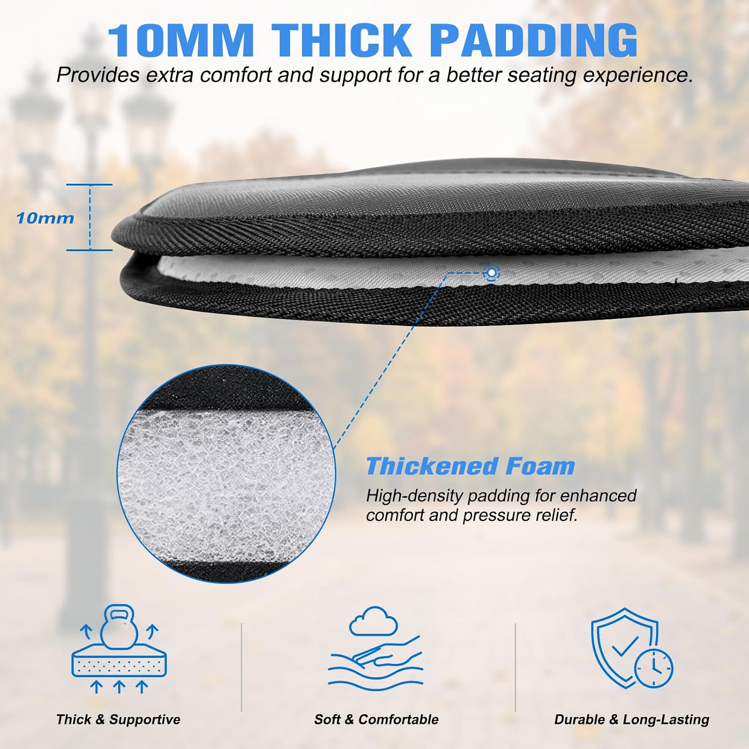 Nilight Car Seat Protector 2PCS Black Waterproof Child Seats Mat Cover