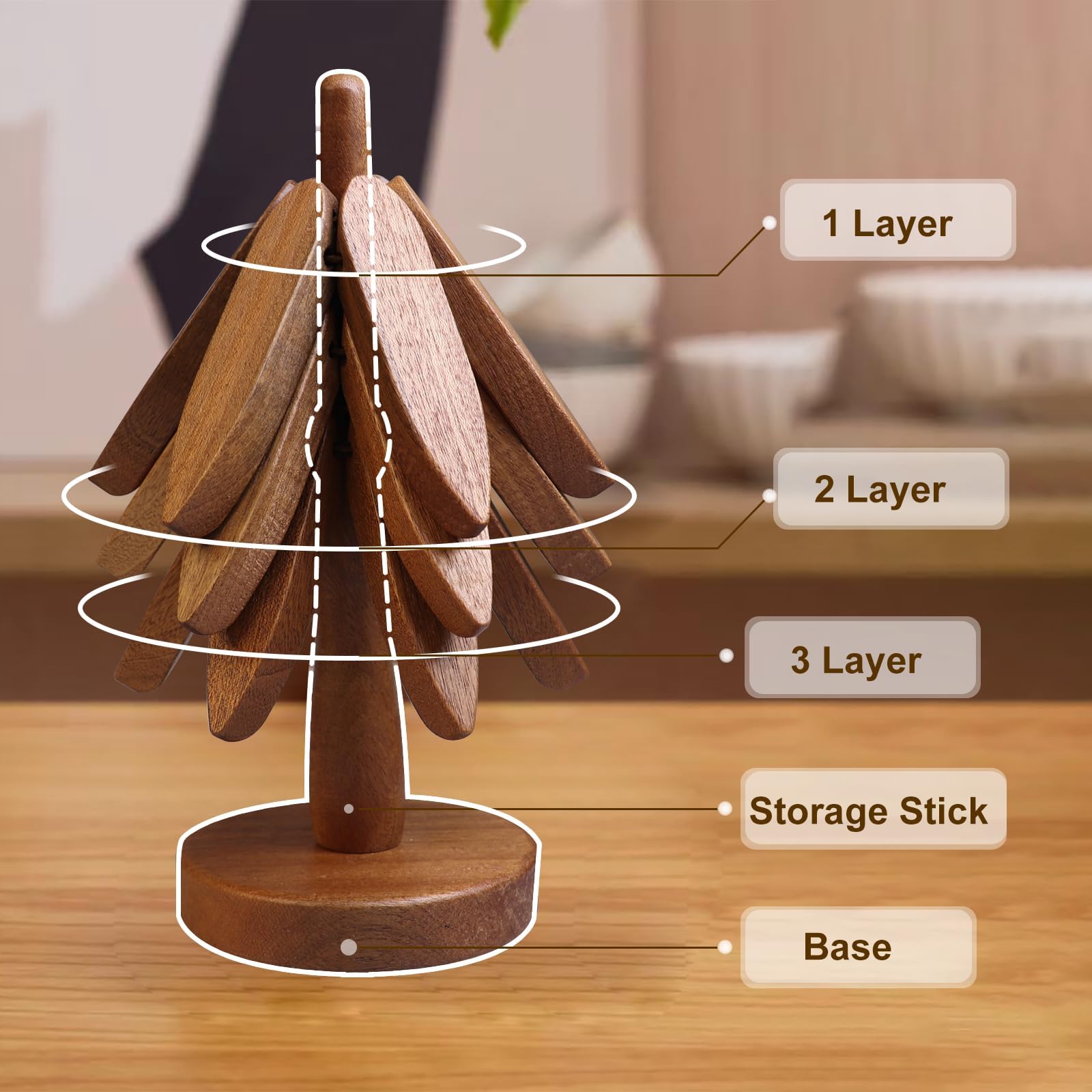 Dessous De Plats Dessous De Plat En Bois De Fruitier - Merisier Sous De Plat Chaud