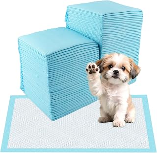 Welpen Unterlagen,100 Stück PIPI Matten für Hunde 33 x 45 cm Trainingspads Auslaufsicheres 6-lagiges Design mit Schnell Trocknender Oberfläche