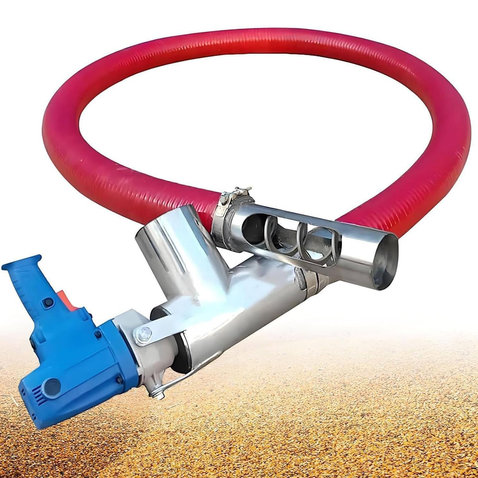 Hochleistungs-Schneckenförderer, 1500 W, elektrischer Schneckenbohrer mit automatischem Überhitzungsschutz für Sand, Zement, Pellets und Dünger, Landwirtschaft/Bau, 1,5 m